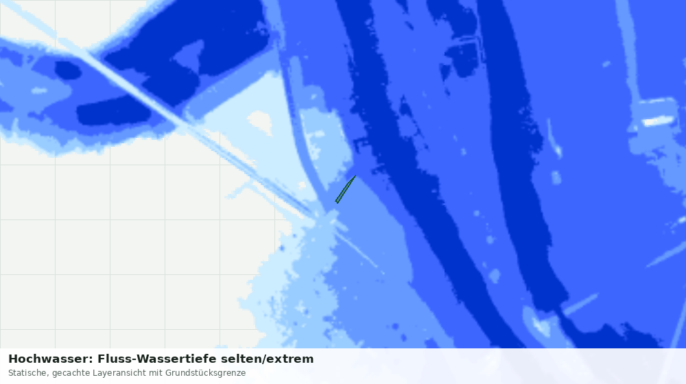 Statische Kartenansicht: Hochwasser: Fluss-Wassertiefe selten/extrem