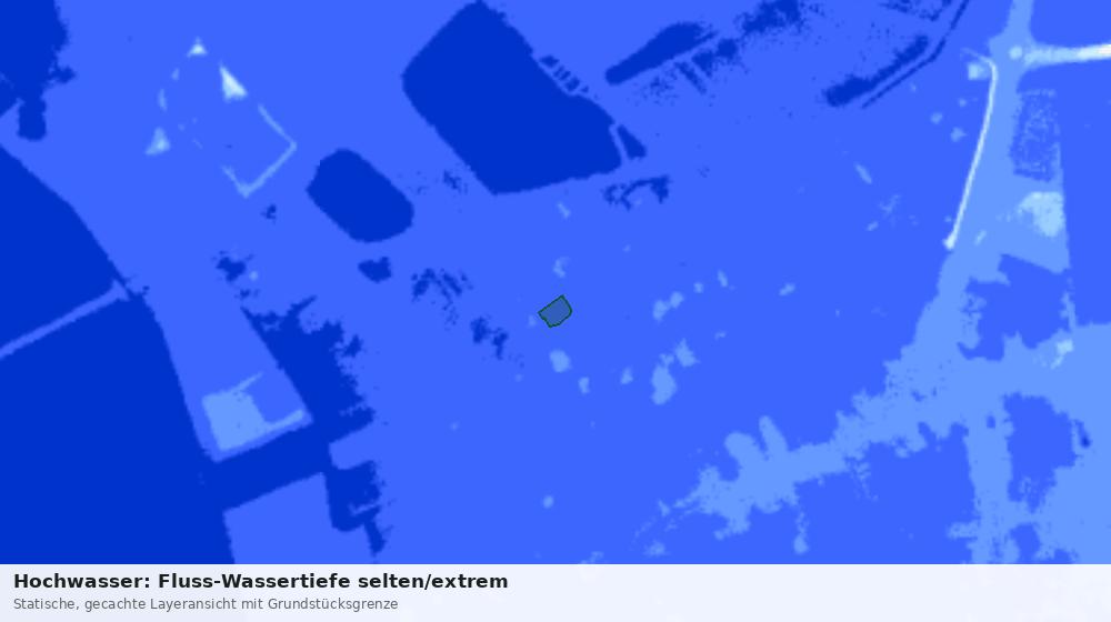 Statische Kartenansicht: Hochwasser: Fluss-Wassertiefe selten/extrem