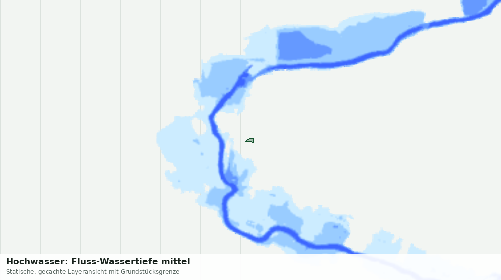 Statische Kartenansicht: Hochwasser: Fluss-Wassertiefe mittel