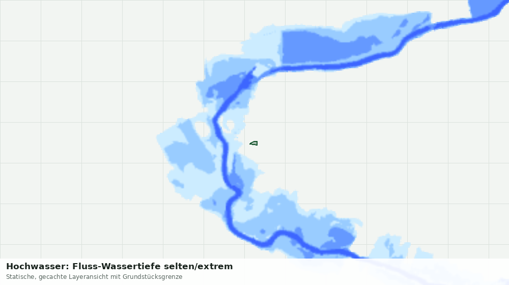 Statische Kartenansicht: Hochwasser: Fluss-Wassertiefe selten/extrem