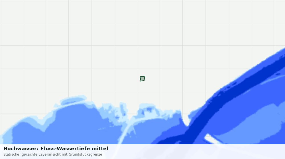 Statische Kartenansicht: Hochwasser: Fluss-Wassertiefe mittel