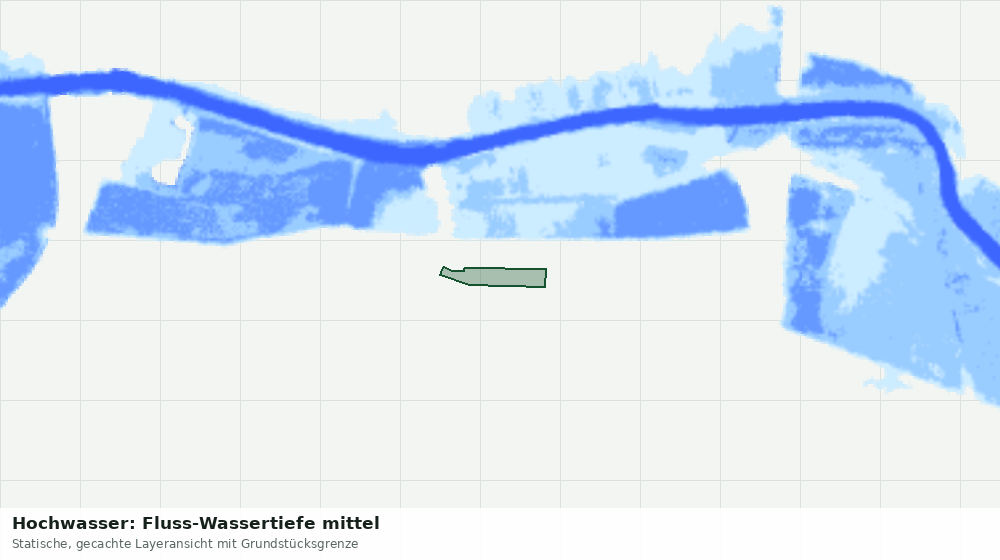 Statische Kartenansicht: Hochwasser: Fluss-Wassertiefe mittel