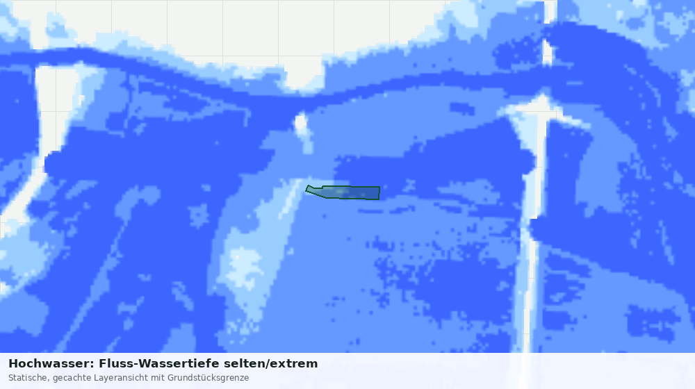 Statische Kartenansicht: Hochwasser: Fluss-Wassertiefe selten/extrem