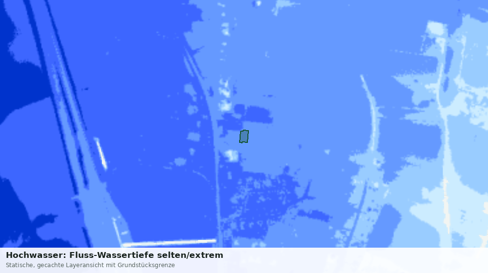 Statische Kartenansicht: Hochwasser: Fluss-Wassertiefe selten/extrem