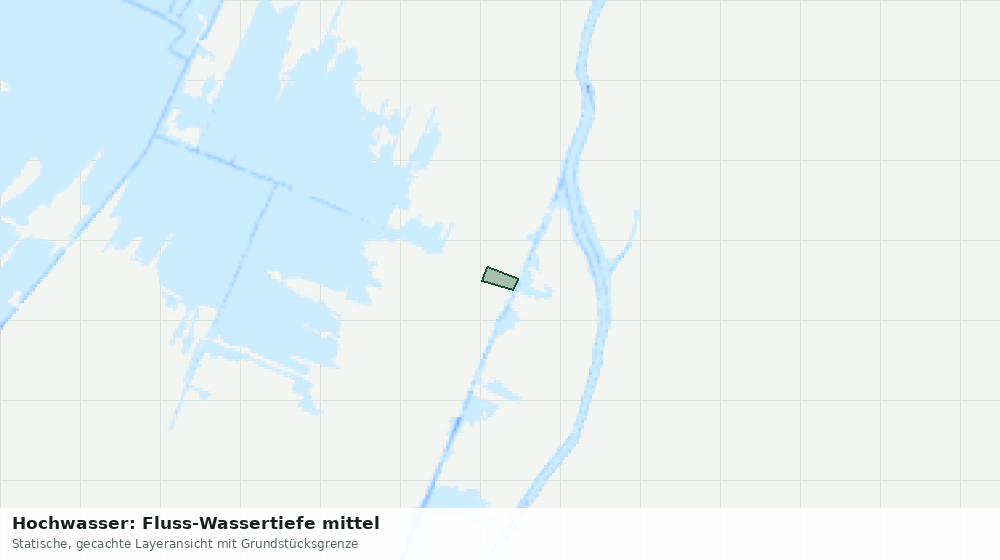 Statische Kartenansicht: Hochwasser: Fluss-Wassertiefe mittel