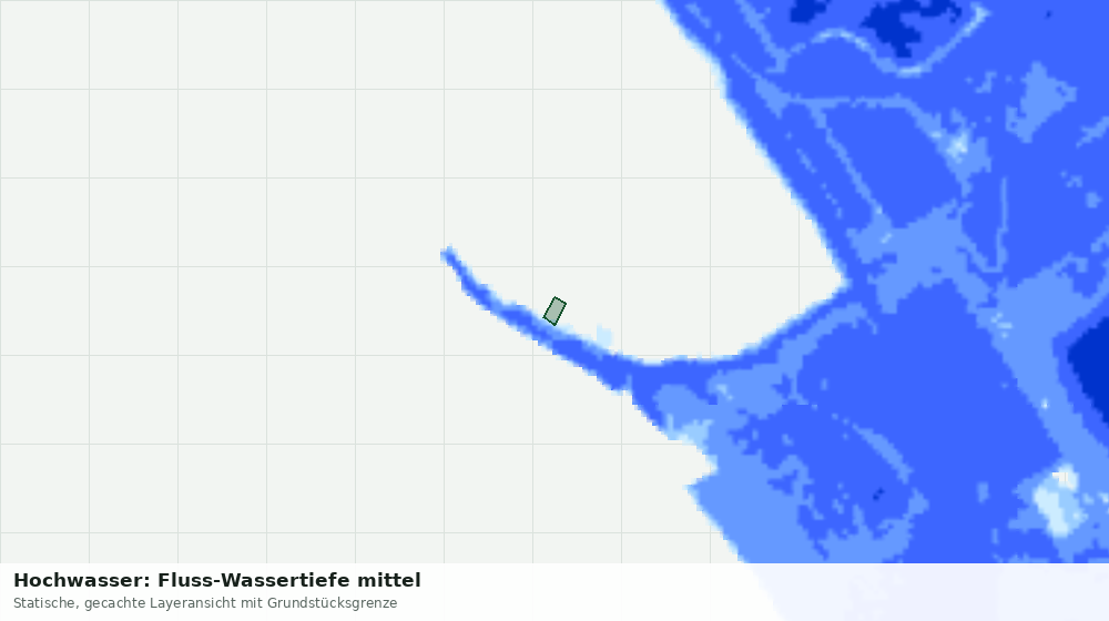 Statische Kartenansicht: Hochwasser: Fluss-Wassertiefe mittel