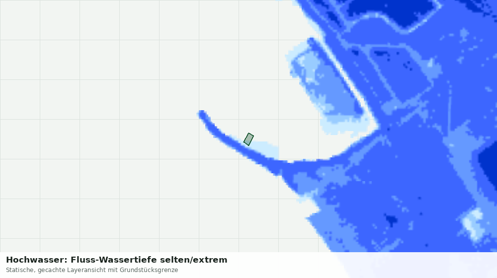 Statische Kartenansicht: Hochwasser: Fluss-Wassertiefe selten/extrem