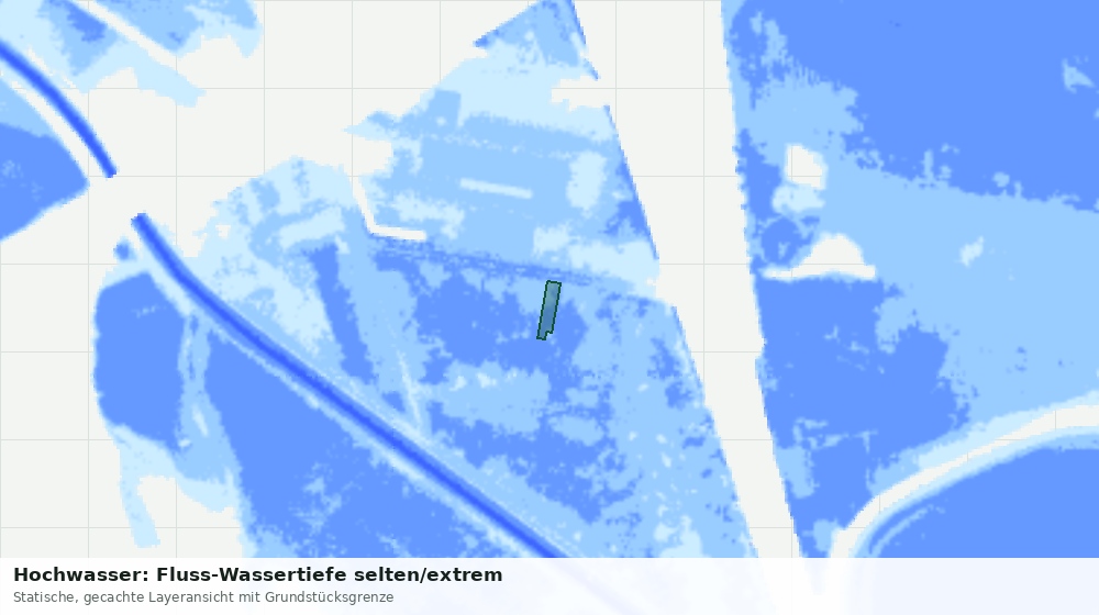 Statische Kartenansicht: Hochwasser: Fluss-Wassertiefe selten/extrem