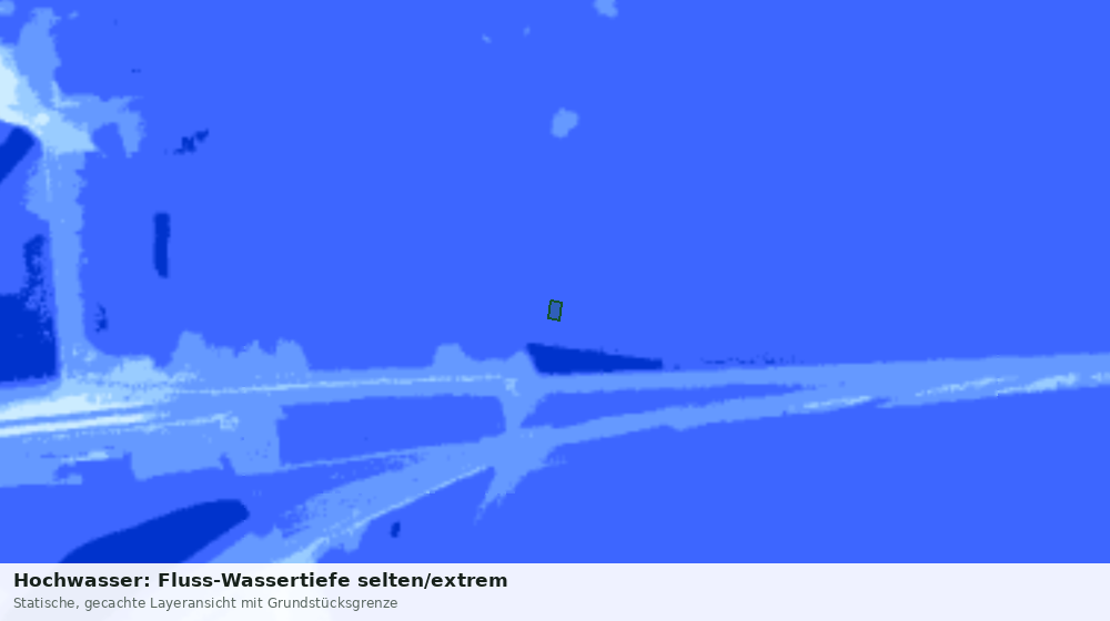 Statische Kartenansicht: Hochwasser: Fluss-Wassertiefe selten/extrem