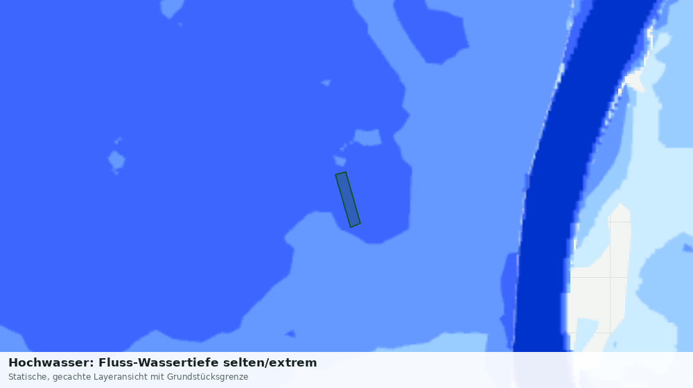 Statische Kartenansicht: Hochwasser: Fluss-Wassertiefe selten/extrem