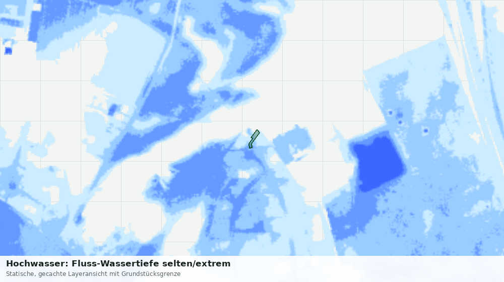 Statische Kartenansicht: Hochwasser: Fluss-Wassertiefe selten/extrem