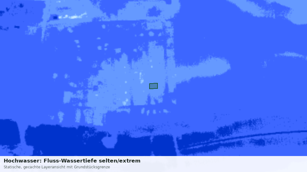 Statische Kartenansicht: Hochwasser: Fluss-Wassertiefe selten/extrem