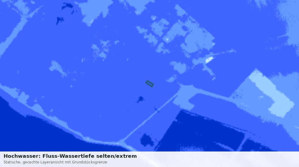 Statische Kartenansicht: Hochwasser: Fluss-Wassertiefe selten/extrem