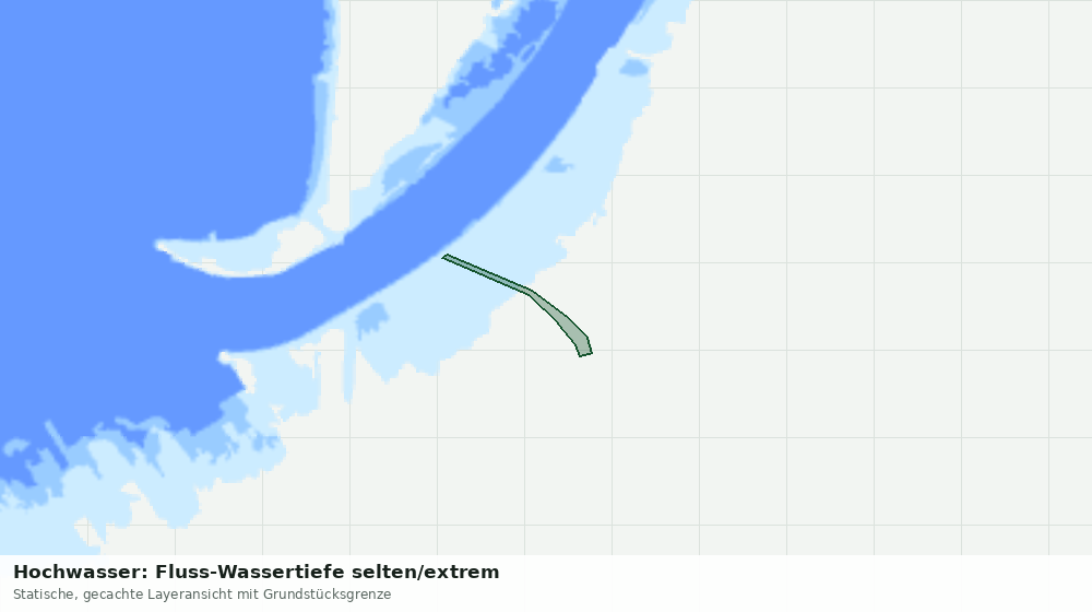 Statische Kartenansicht: Hochwasser: Fluss-Wassertiefe selten/extrem