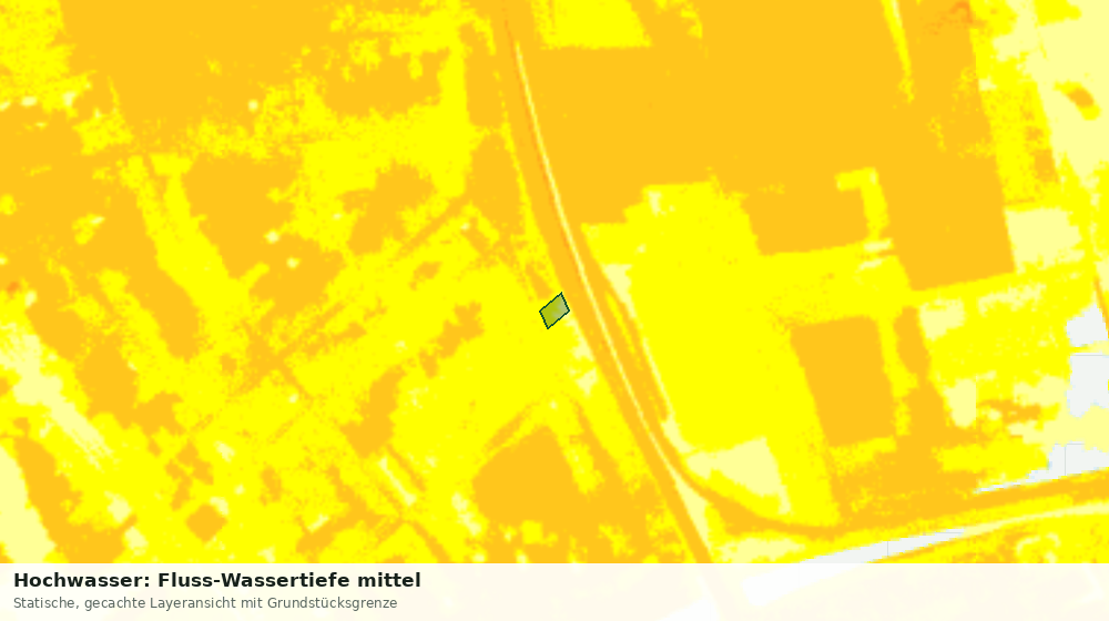 Statische Kartenansicht: Hochwasser: Fluss-Wassertiefe mittel