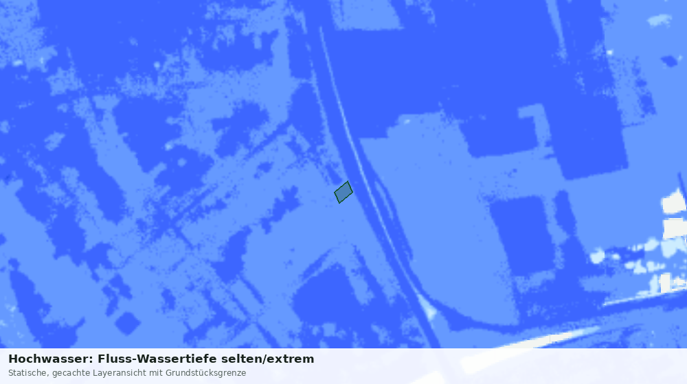 Statische Kartenansicht: Hochwasser: Fluss-Wassertiefe selten/extrem