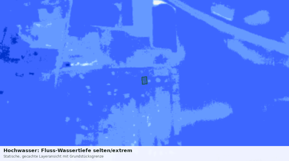 Statische Kartenansicht: Hochwasser: Fluss-Wassertiefe selten/extrem