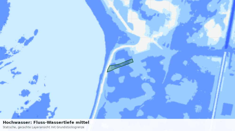 Statische Kartenansicht: Hochwasser: Fluss-Wassertiefe mittel