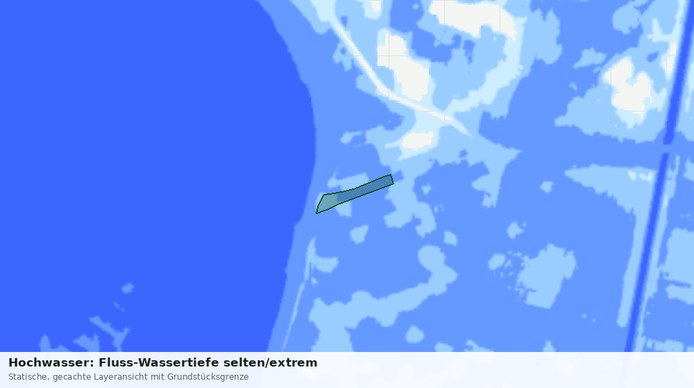 Statische Kartenansicht: Hochwasser: Fluss-Wassertiefe selten/extrem