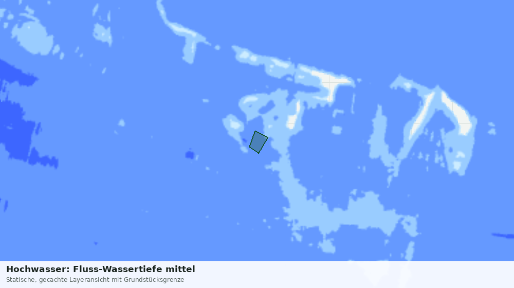Statische Kartenansicht: Hochwasser: Fluss-Wassertiefe mittel
