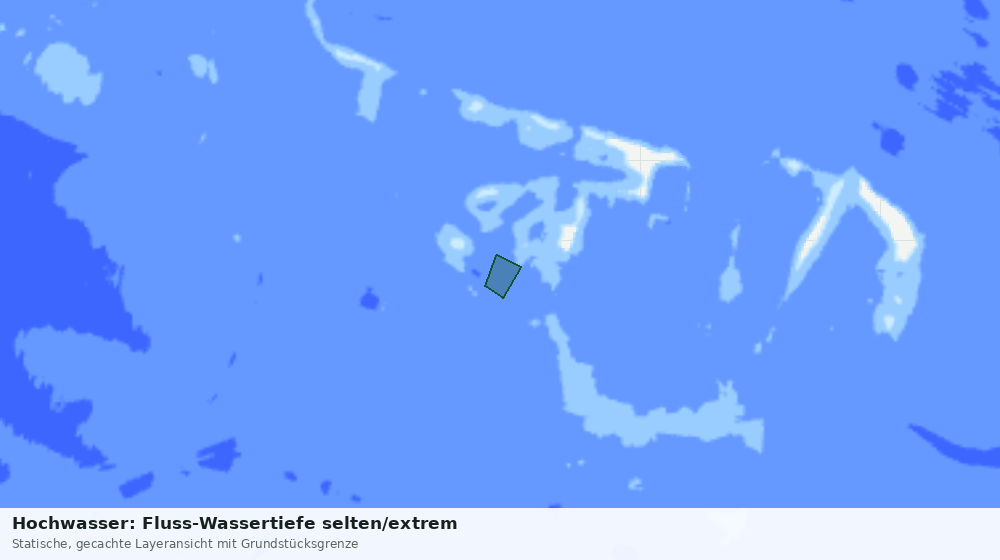 Statische Kartenansicht: Hochwasser: Fluss-Wassertiefe selten/extrem