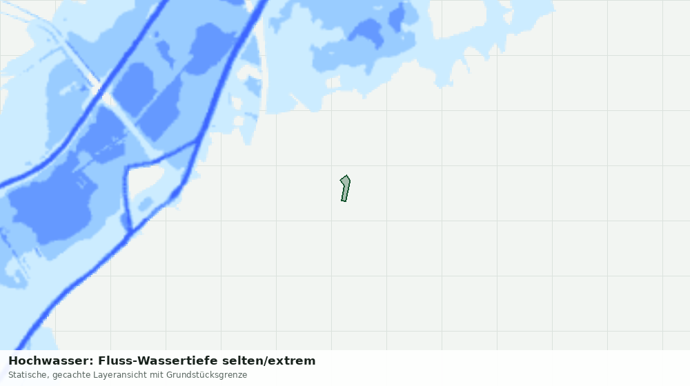 Statische Kartenansicht: Hochwasser: Fluss-Wassertiefe selten/extrem