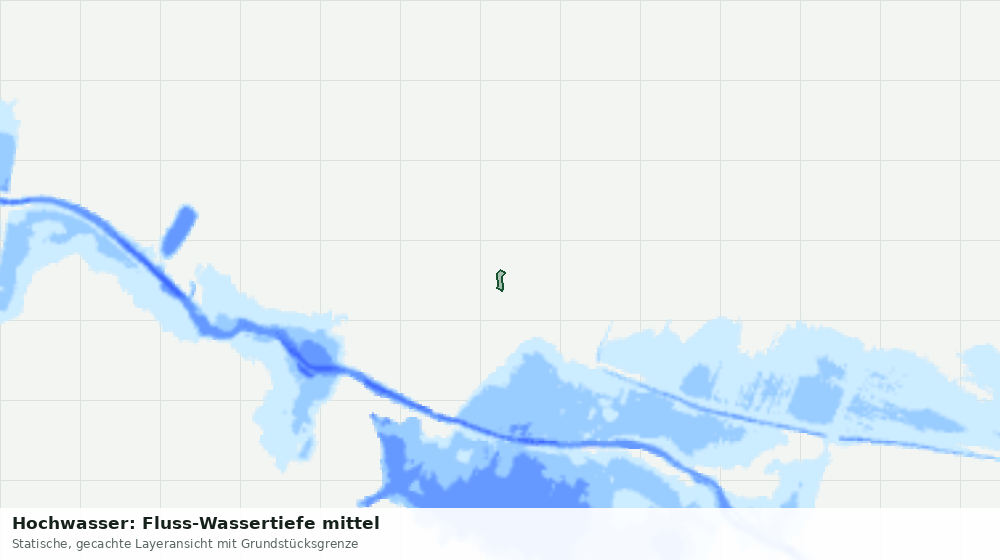Statische Kartenansicht: Hochwasser: Fluss-Wassertiefe mittel