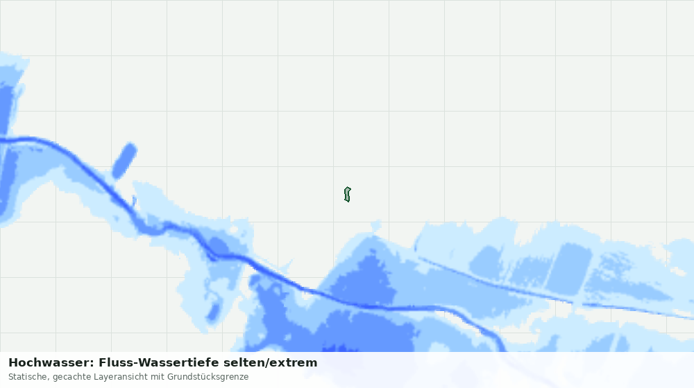 Statische Kartenansicht: Hochwasser: Fluss-Wassertiefe selten/extrem