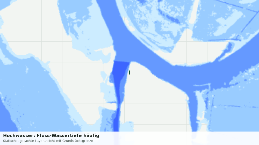 Statische Kartenansicht: Hochwasser: Fluss-Wassertiefe häufig