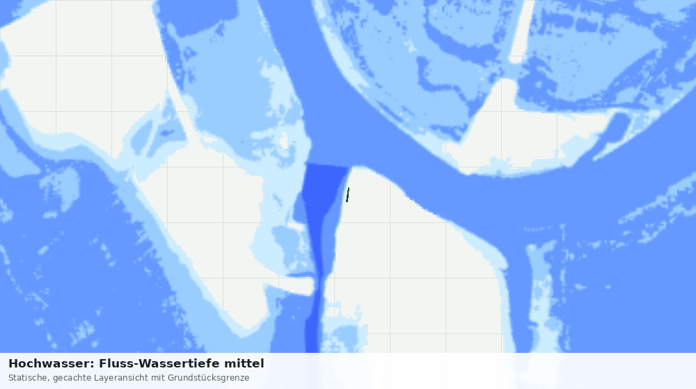 Statische Kartenansicht: Hochwasser: Fluss-Wassertiefe mittel