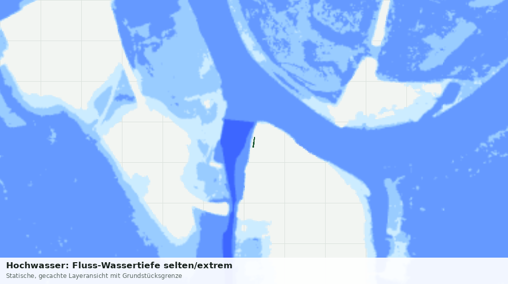 Statische Kartenansicht: Hochwasser: Fluss-Wassertiefe selten/extrem