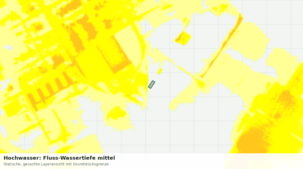 Statische Kartenansicht: Hochwasser: Fluss-Wassertiefe mittel