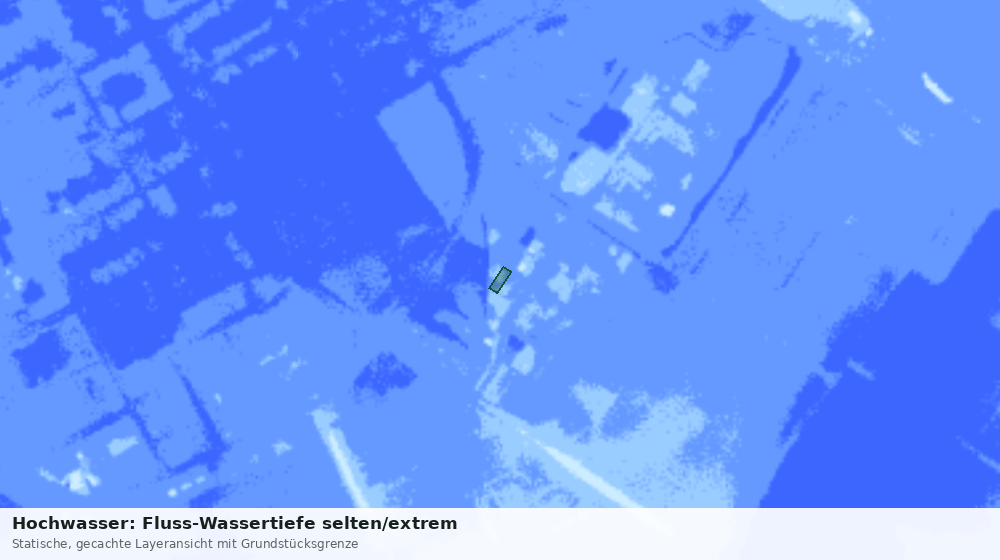 Statische Kartenansicht: Hochwasser: Fluss-Wassertiefe selten/extrem