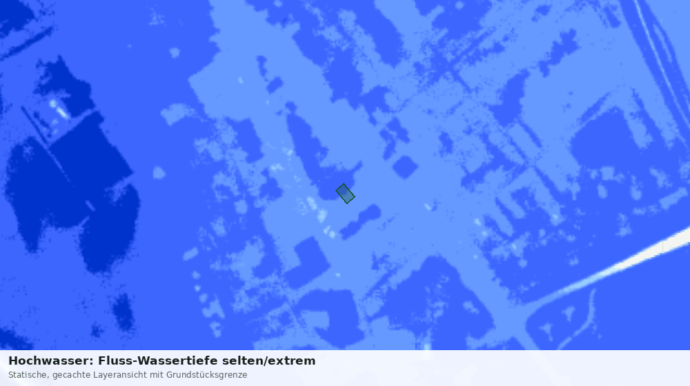 Statische Kartenansicht: Hochwasser: Fluss-Wassertiefe selten/extrem