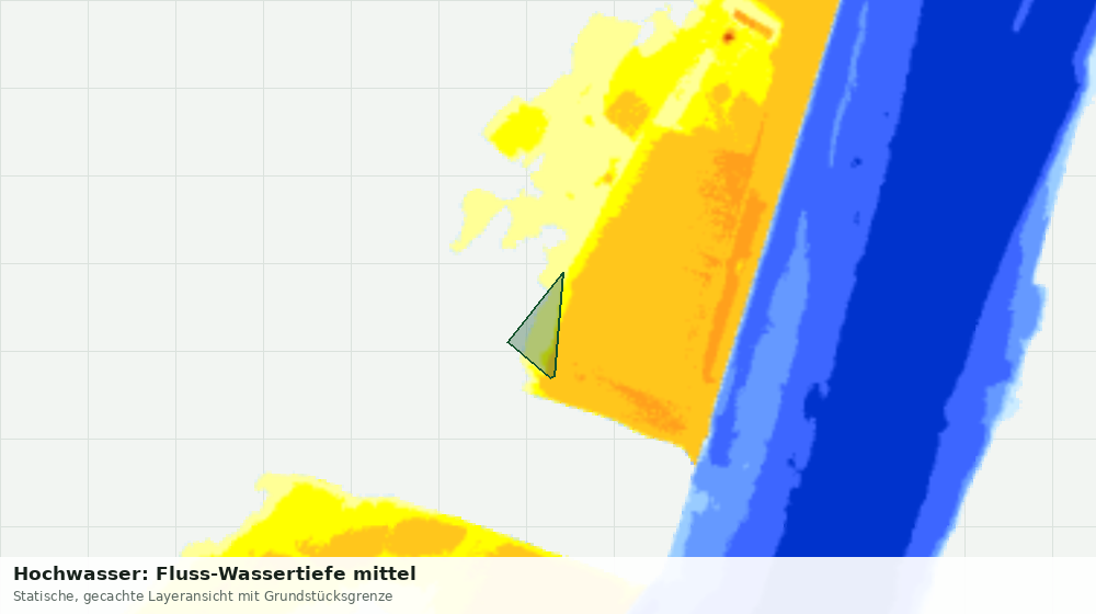 Statische Kartenansicht: Hochwasser: Fluss-Wassertiefe mittel
