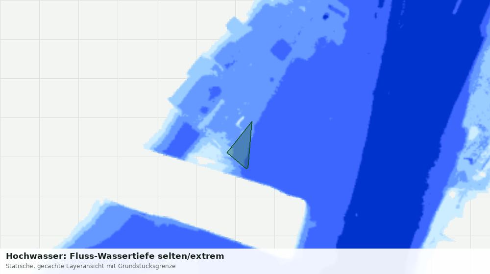 Statische Kartenansicht: Hochwasser: Fluss-Wassertiefe selten/extrem