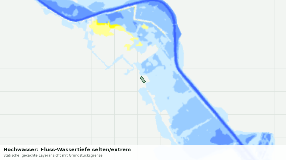 Statische Kartenansicht: Hochwasser: Fluss-Wassertiefe selten/extrem
