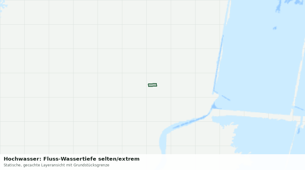 Statische Kartenansicht: Hochwasser: Fluss-Wassertiefe selten/extrem