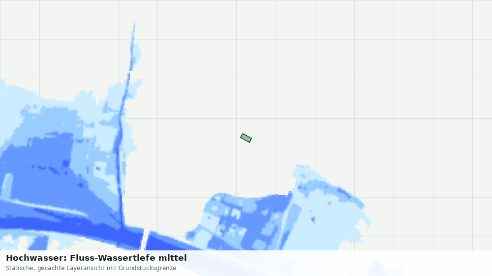 Statische Kartenansicht: Hochwasser: Fluss-Wassertiefe mittel
