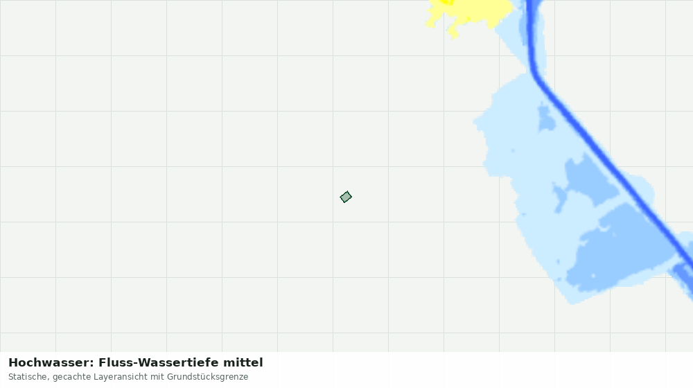 Statische Kartenansicht: Hochwasser: Fluss-Wassertiefe mittel