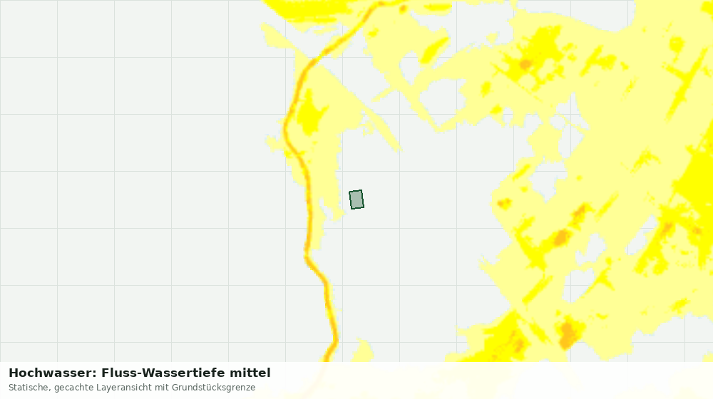 Statische Kartenansicht: Hochwasser: Fluss-Wassertiefe mittel