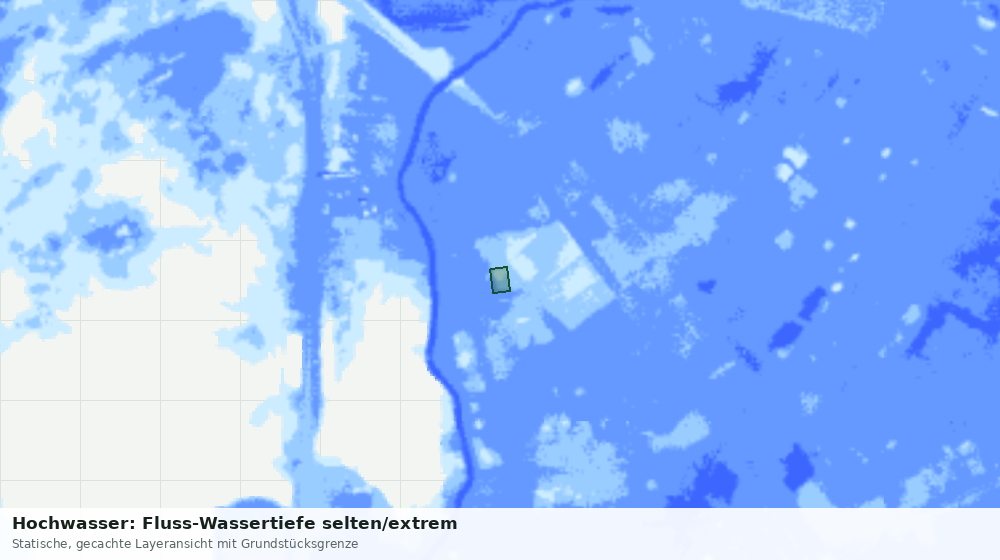 Statische Kartenansicht: Hochwasser: Fluss-Wassertiefe selten/extrem