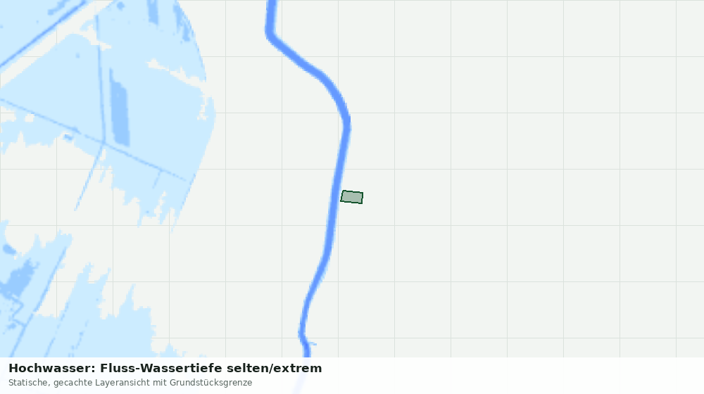 Statische Kartenansicht: Hochwasser: Fluss-Wassertiefe selten/extrem