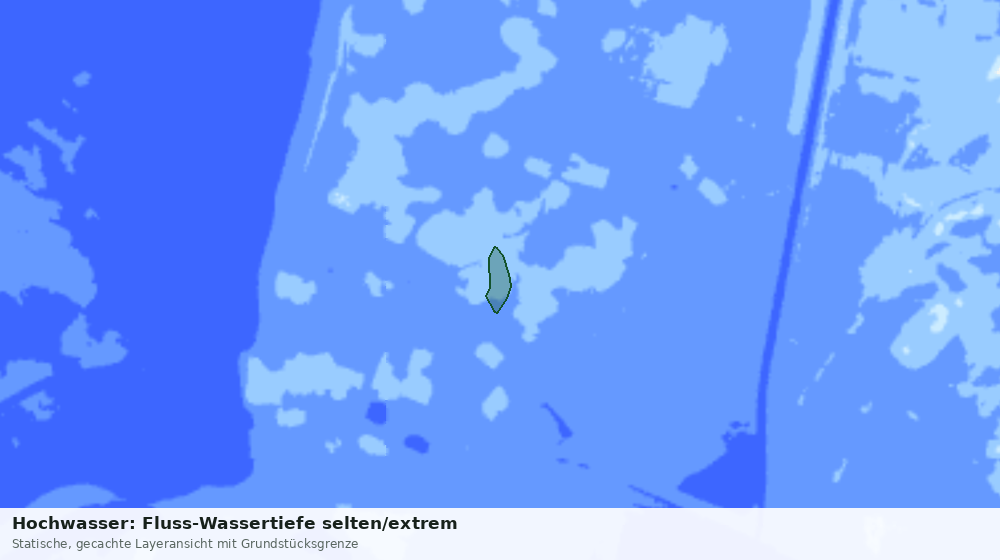 Statische Kartenansicht: Hochwasser: Fluss-Wassertiefe selten/extrem