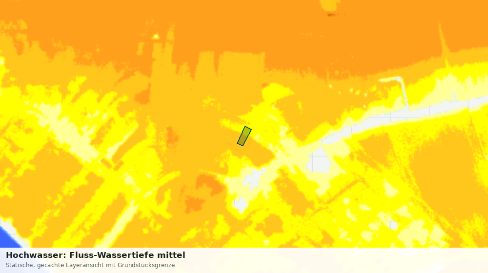 Statische Kartenansicht: Hochwasser: Fluss-Wassertiefe mittel