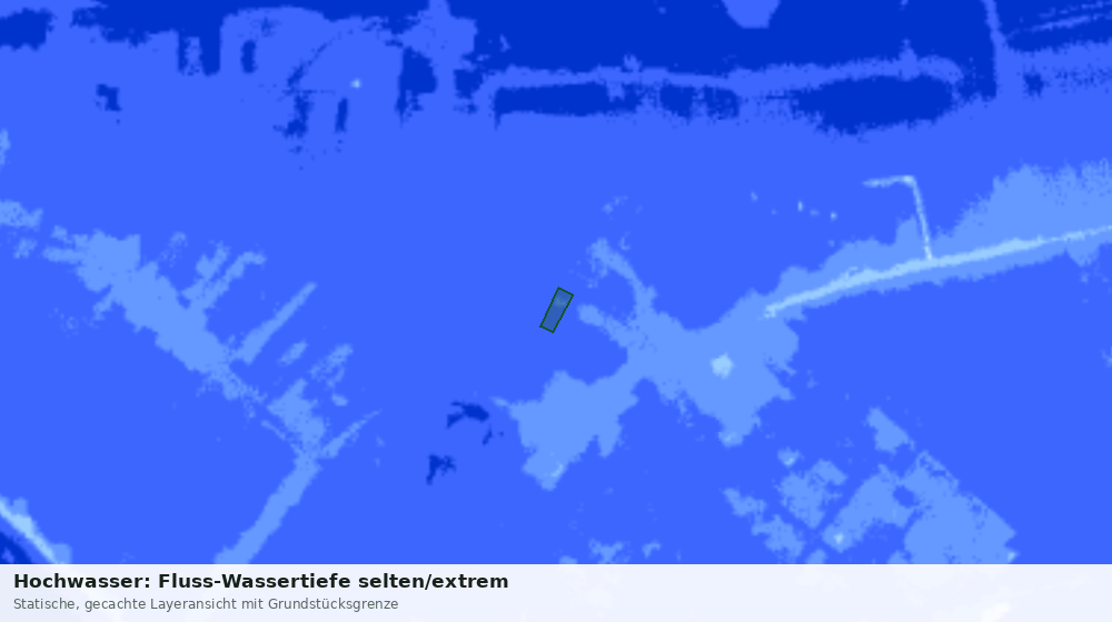 Statische Kartenansicht: Hochwasser: Fluss-Wassertiefe selten/extrem
