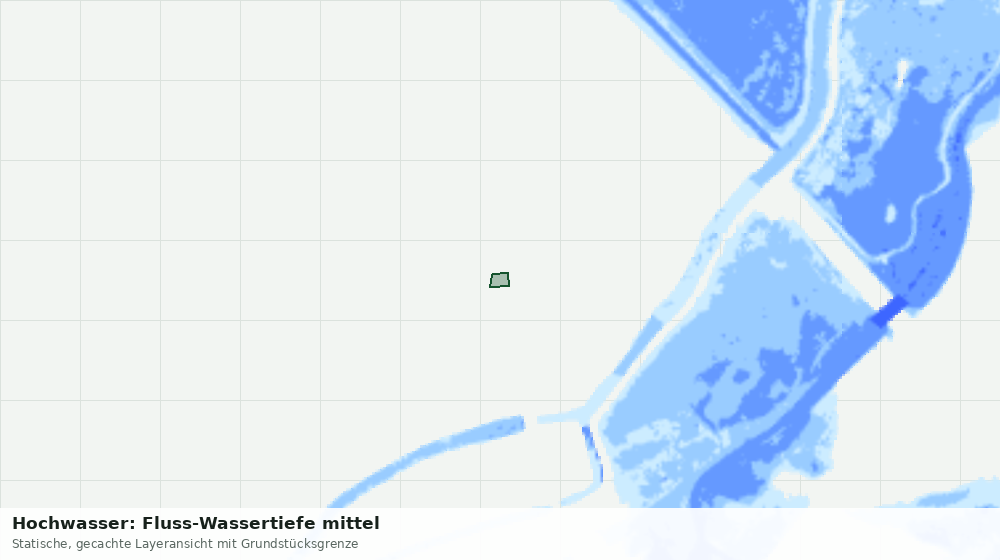 Statische Kartenansicht: Hochwasser: Fluss-Wassertiefe mittel