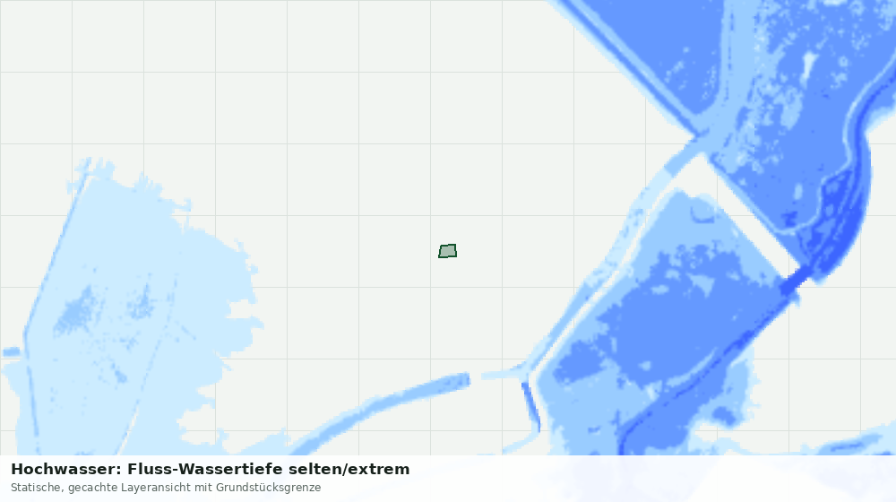 Statische Kartenansicht: Hochwasser: Fluss-Wassertiefe selten/extrem