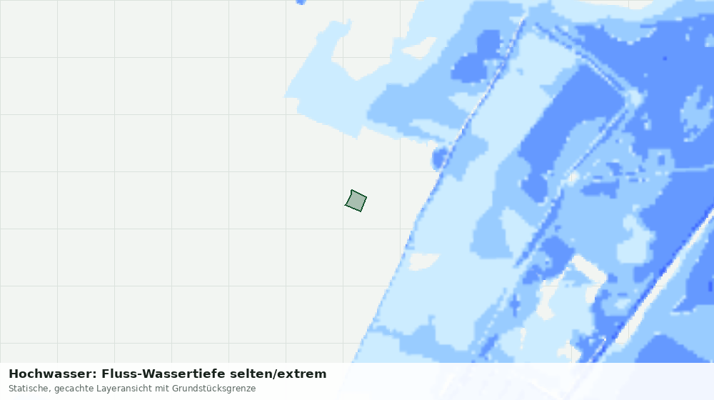 Statische Kartenansicht: Hochwasser: Fluss-Wassertiefe selten/extrem