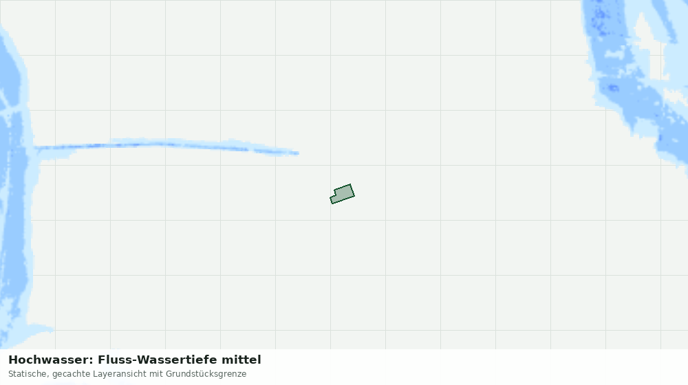Statische Kartenansicht: Hochwasser: Fluss-Wassertiefe mittel